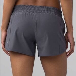 Lululemon Hotty Hot Lined Running Shorts 2.5” Charcoal Gray Athletic Gym $68